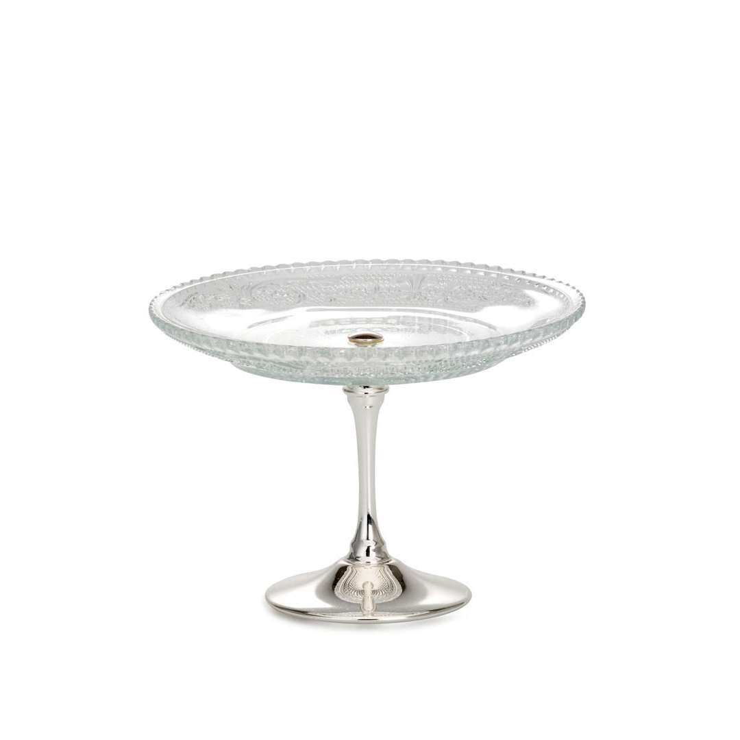 Small Plate with Tall Silver Foot
