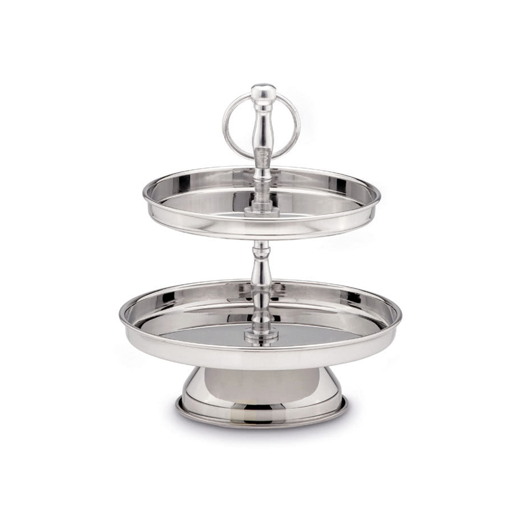 2 Tier Plate Silver