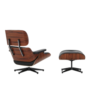 Poltrona Eames Lounge Chair & Ottoman – American Cherry e Pele Preta