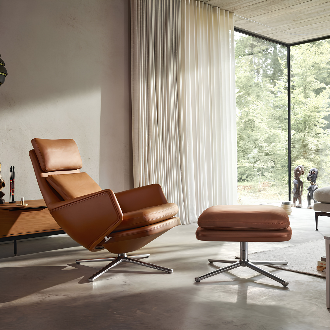 Poltrona com Otomano Vitra Grand Relax