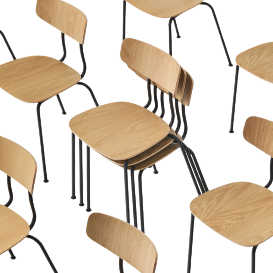 Cadeira Moca Basic Dark, Natural Oak