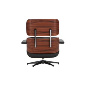 Poltrona Eames Lounge Chair & Ottoman – American Cherry e Pele Preta