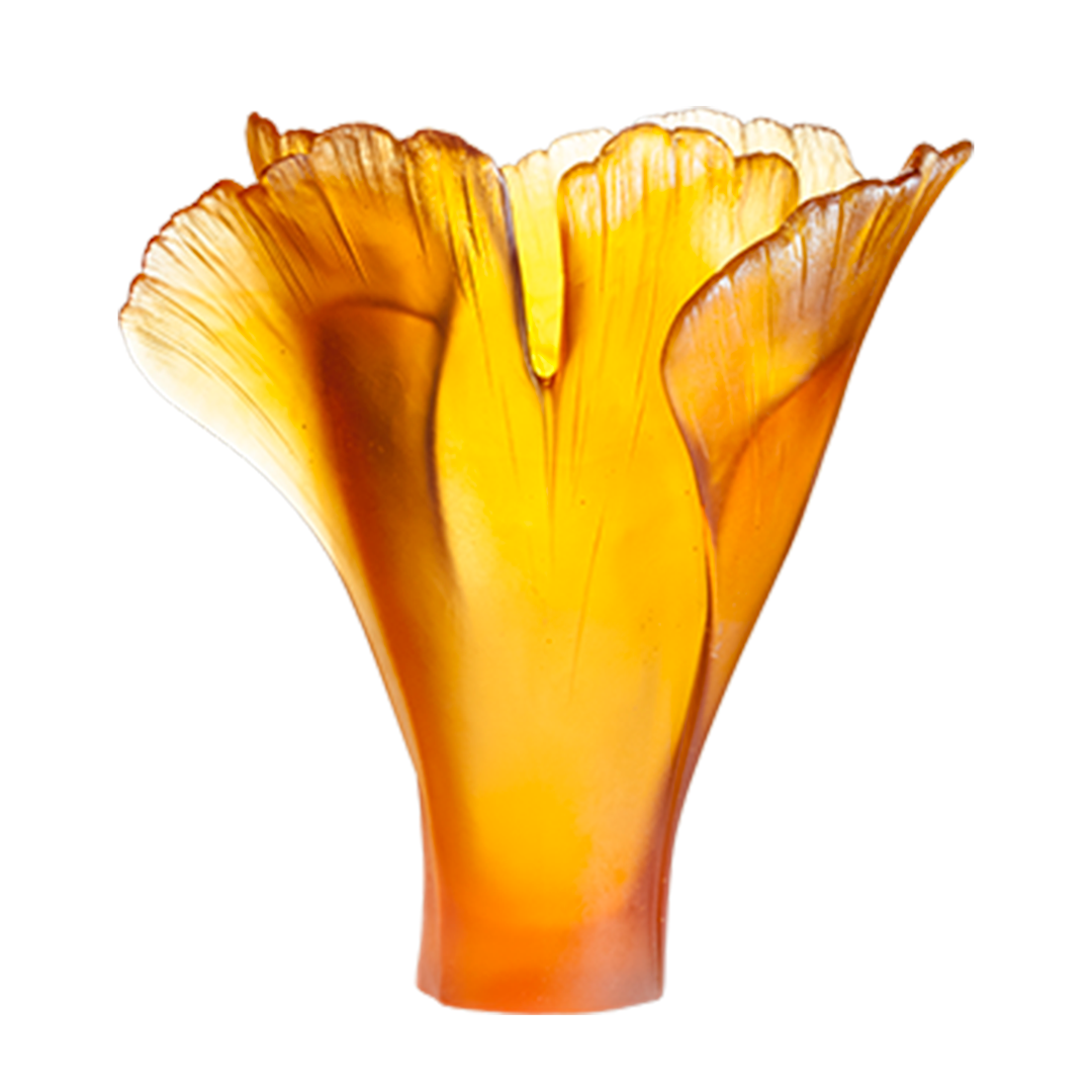 Amber Ginkgo Vase