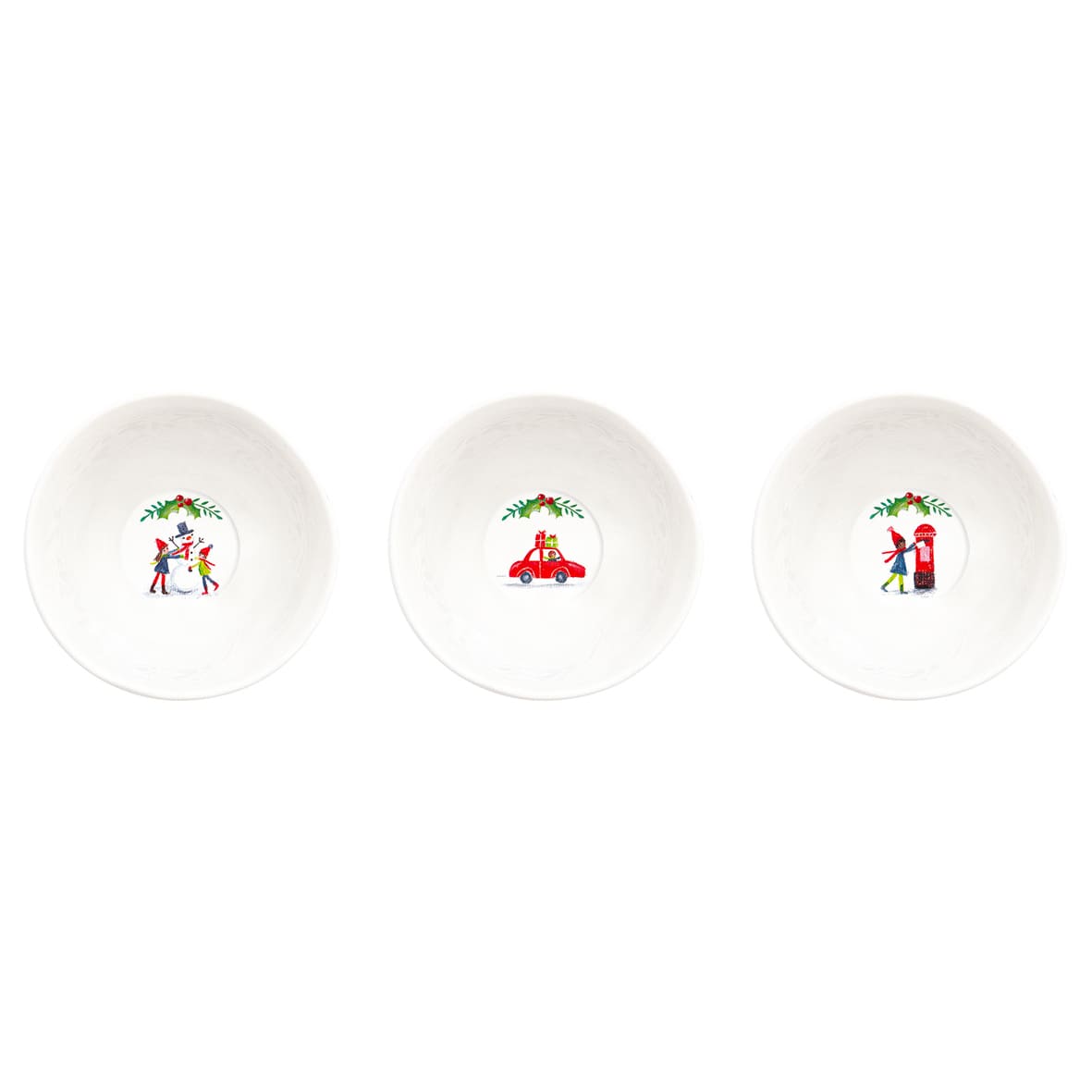 Set of 3 Merry Christmas Appetizer Bowls