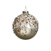 Glass Christmas Tree Ball With Silver Foil