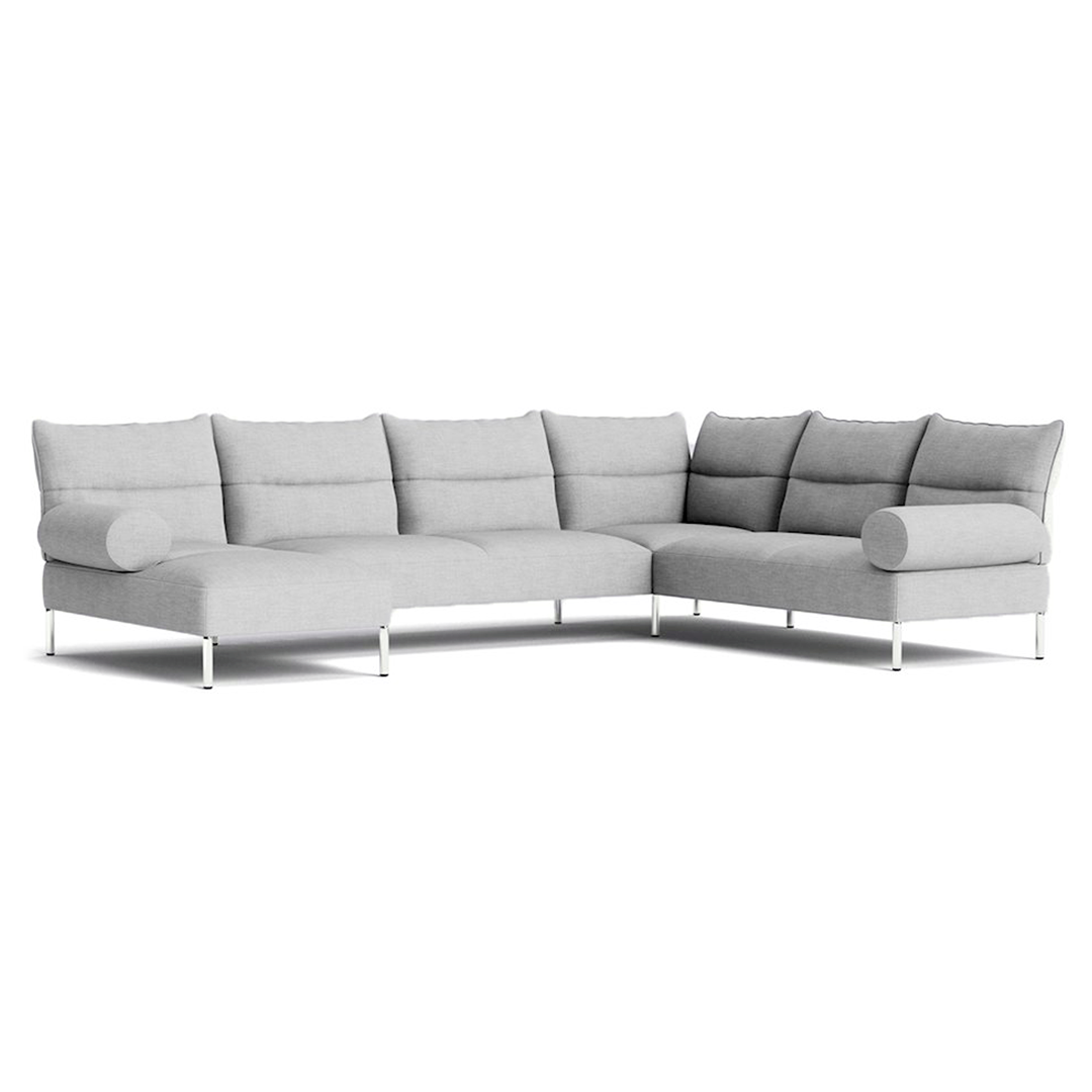 Pandarine Corner Sofa with Chaise Longue and Cylinder Arms