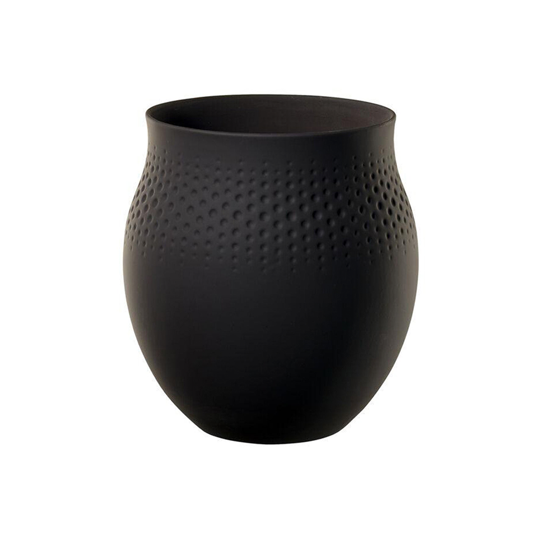 Collier Noir Perle Vase