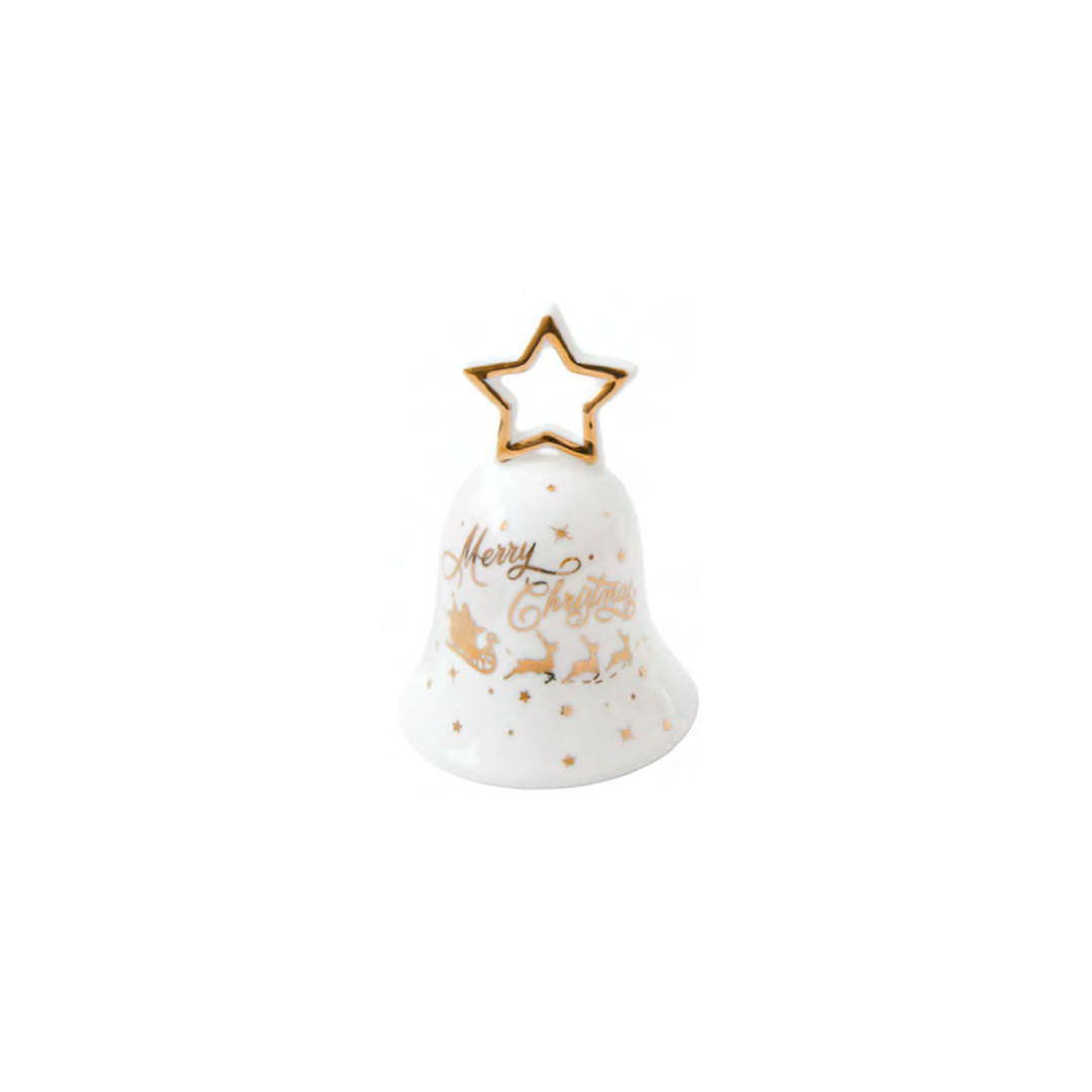 Small Porcelain Bell Christmas Delight