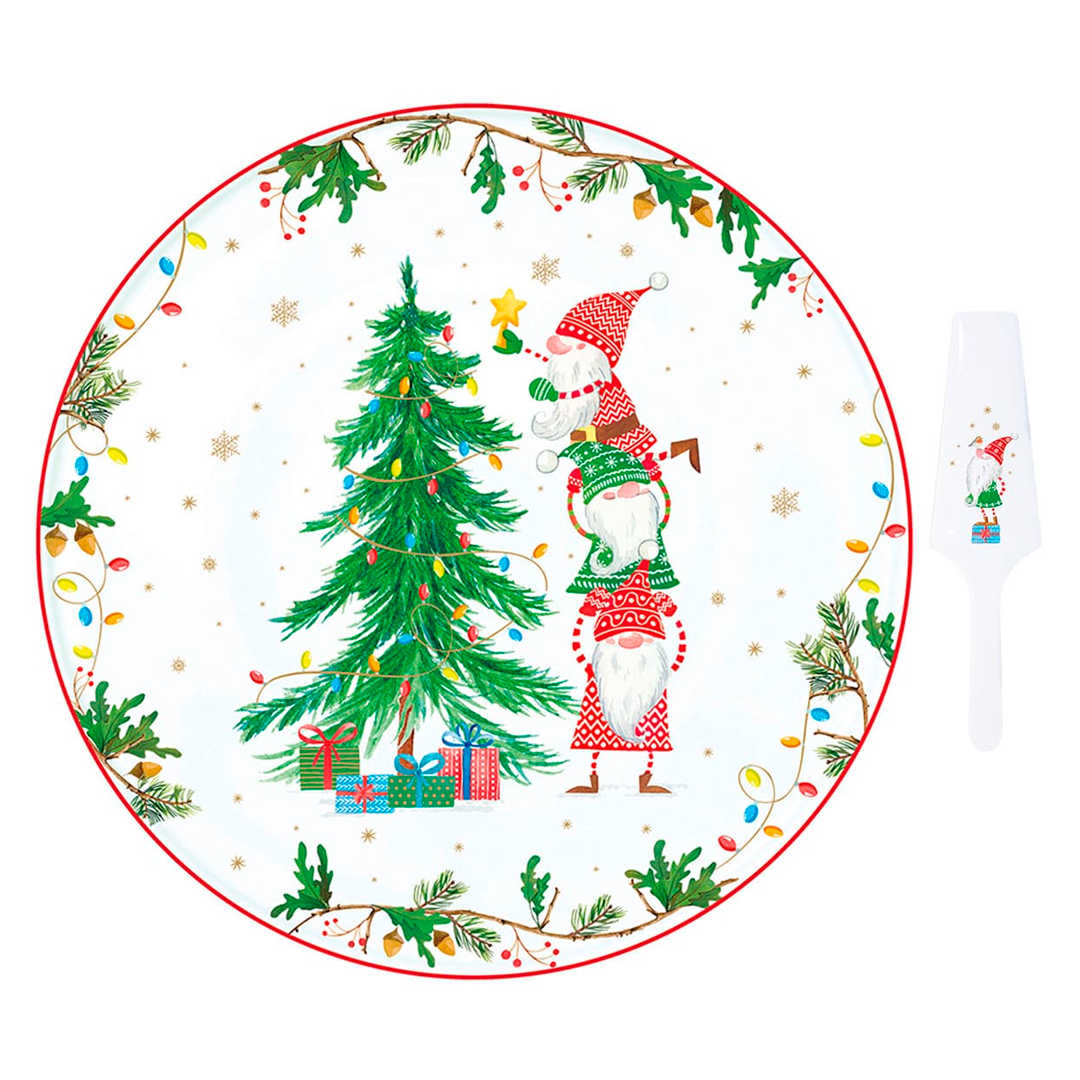 Ready for Christmas Cake Plate