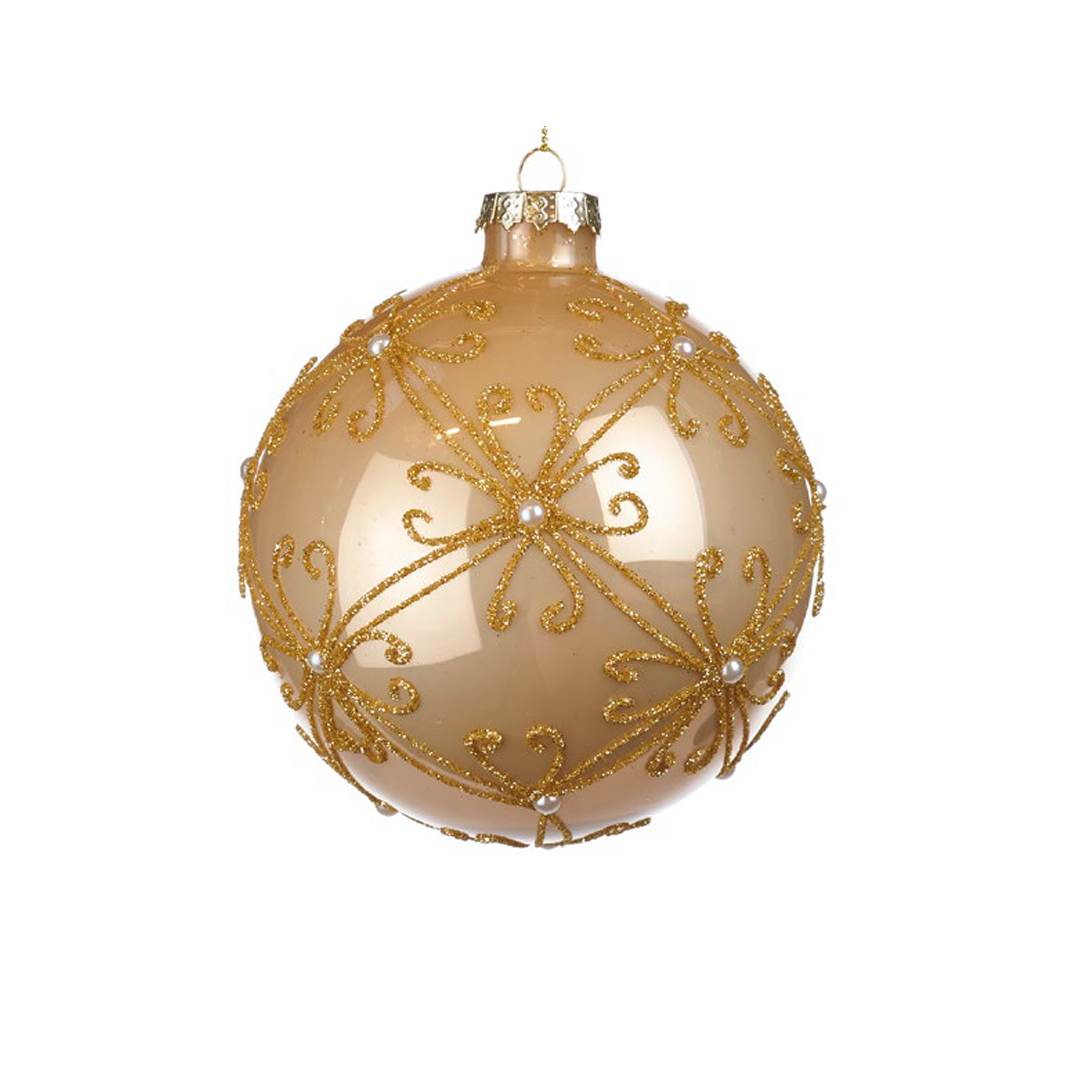 Golden Christmas Ball with Ornaments