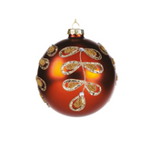 Orange Christmas Tree Ball with Beads