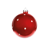 Red Christmas Tree Ball with Spots