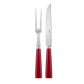 Set 2 Carving Cutlery with Red Handle