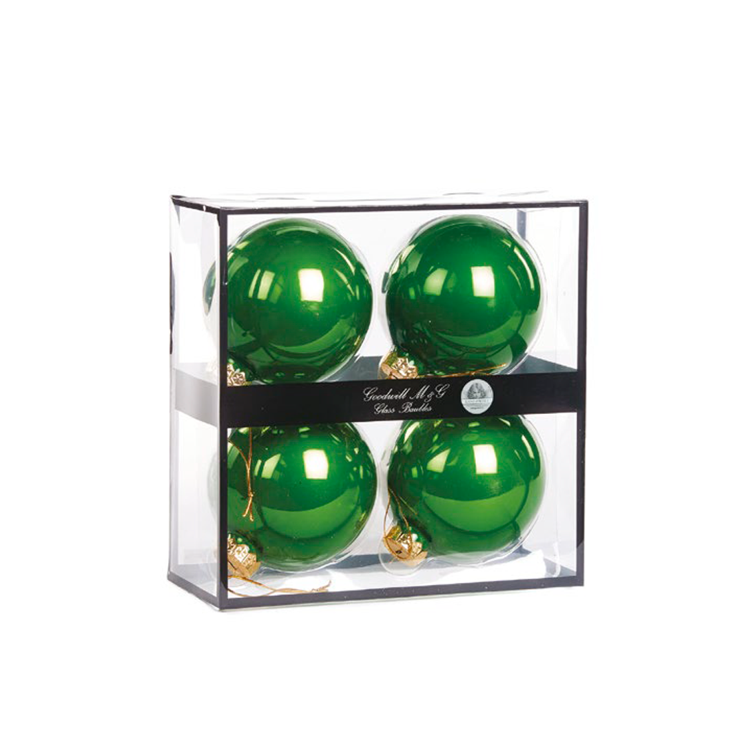 Set of 4 Green Tree Balls