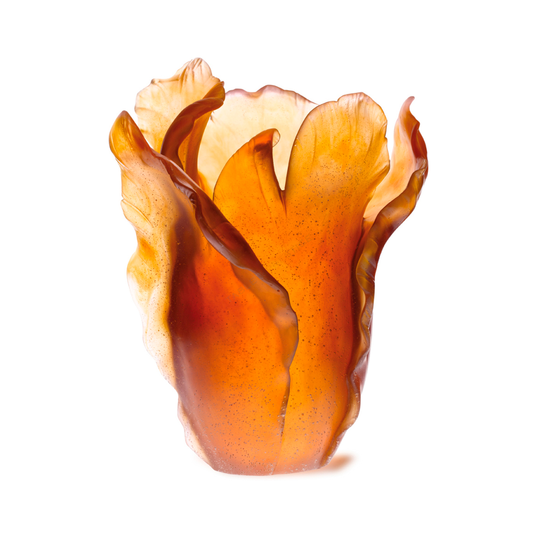 Amber Tulip Vase 