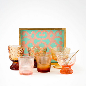vintage glassware set
