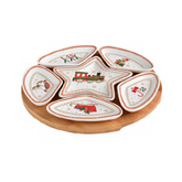 Set of 6 Polar Express Snack Plates 