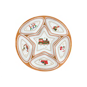 Set of 6 Polar Express Snack Plates 