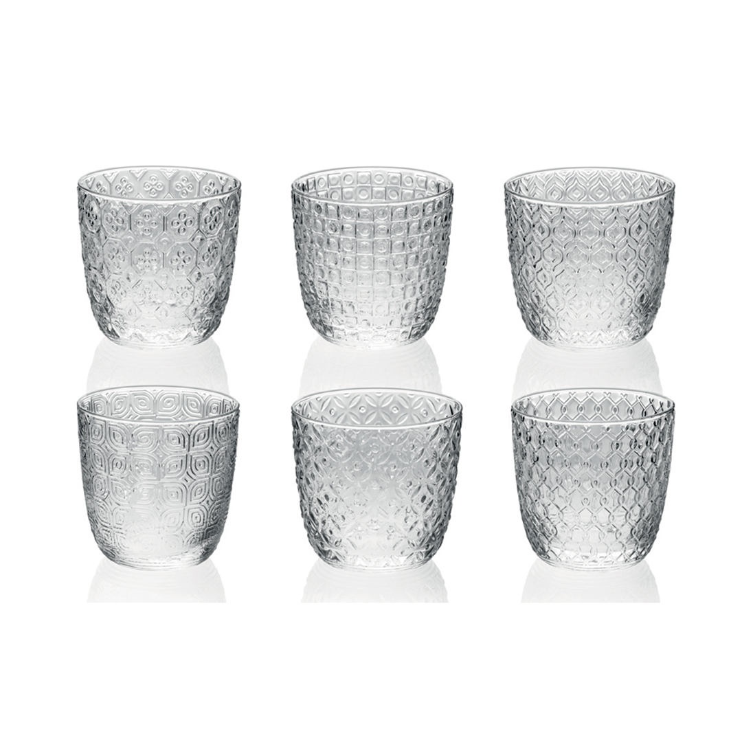 Set of 6 Sixties Transparent Cups