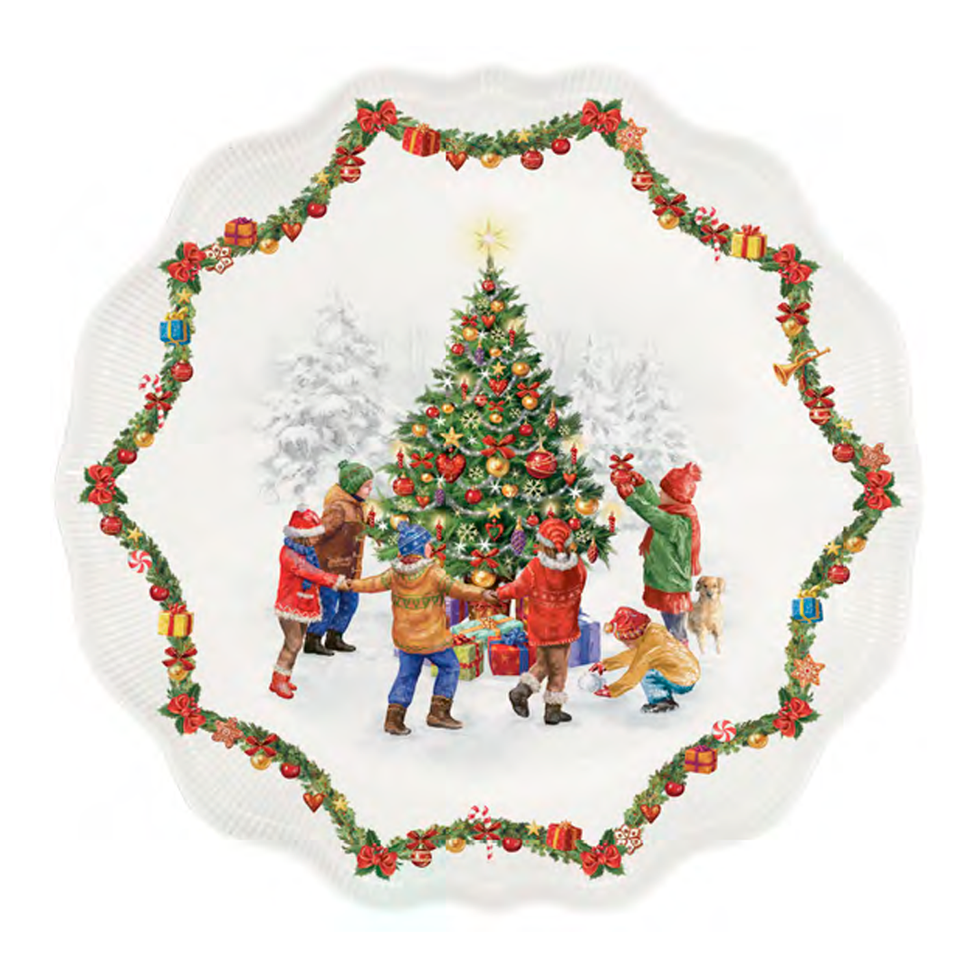 Round Plate Christmas Round Dance