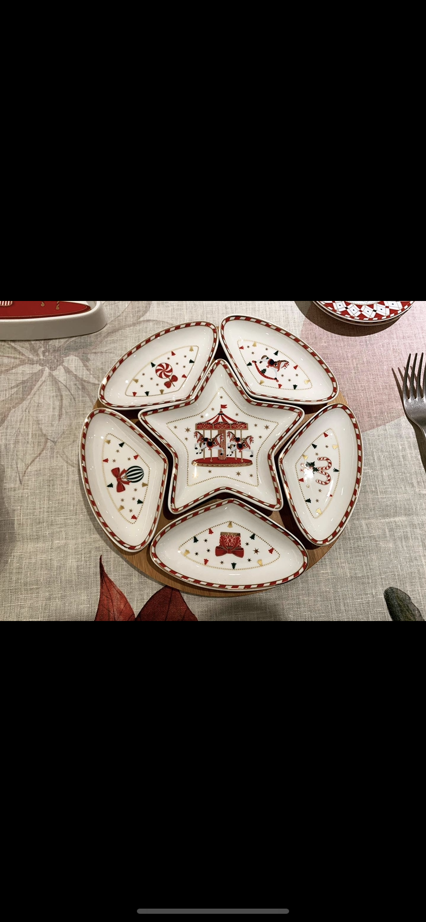 Set of 6 Christmas Wonderland Appetizer Plates