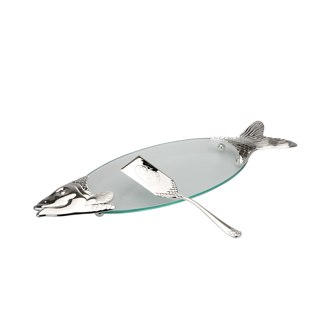 Fish-Shaped Silver Plated Serving Plate
