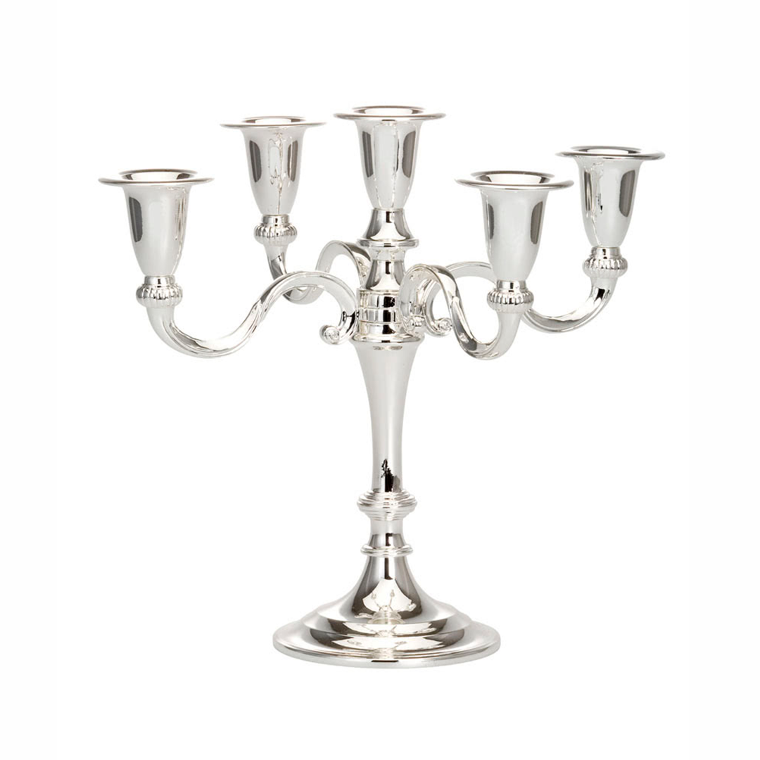Candlestick Silver Plated 5 Candles 25.5cm