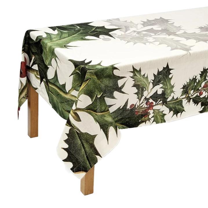 Tablecloth with Holly